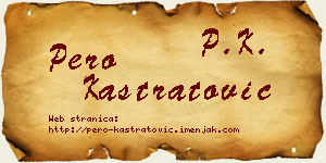 Pero Kastratović vizit kartica